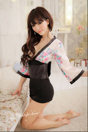 Japanese Dress Porn - Japanese Sakura Floral Kimono Sexy Lingerie Hot Robe Dress Women Baby Doll  Sleepwear Porn Erotic Fantasies Uniform Temptation-in Babydolls & Chemises  from ...